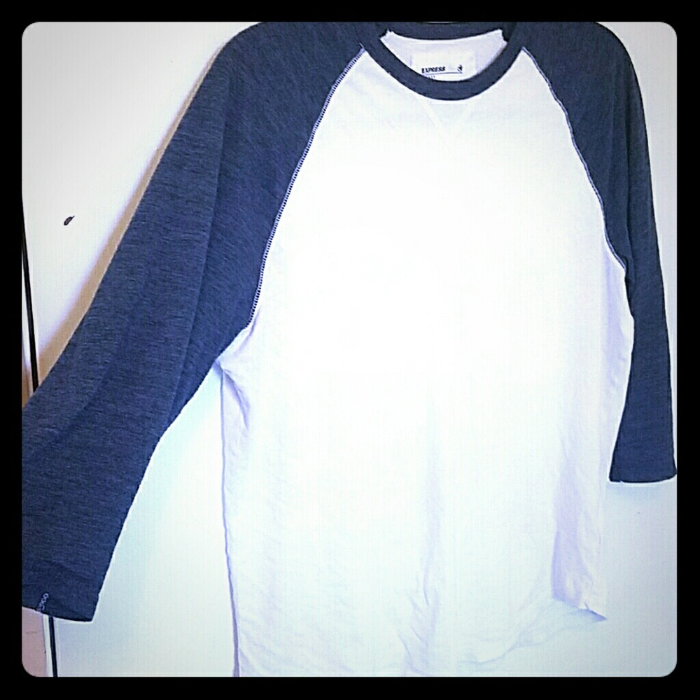 3/4 Blue Sleeve Baseball Tee